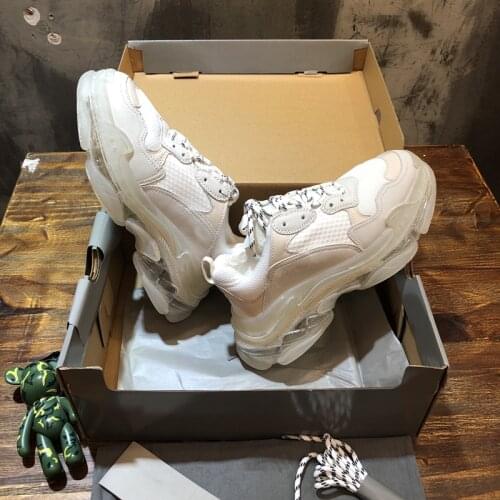 Nice Top Triple S Lace up Air Cushion Sneaker Shoes Sports Fashion Casual Man Shoe Woman Thick Bottom Brand Popular Trainer