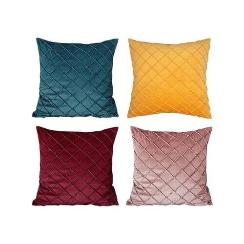 Fashion Pillow Covers Velvet Fabric Cushion Cover Decorations for Home Skin-friendly Car Pillow Cover Soft Cushion Cover