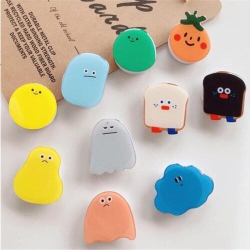 Cartoon Korean Style Bear Expanding Stand Mount Phone Socket Fold Mobile Smartphones Pocket Desktop Bracket Phone Stand Holder