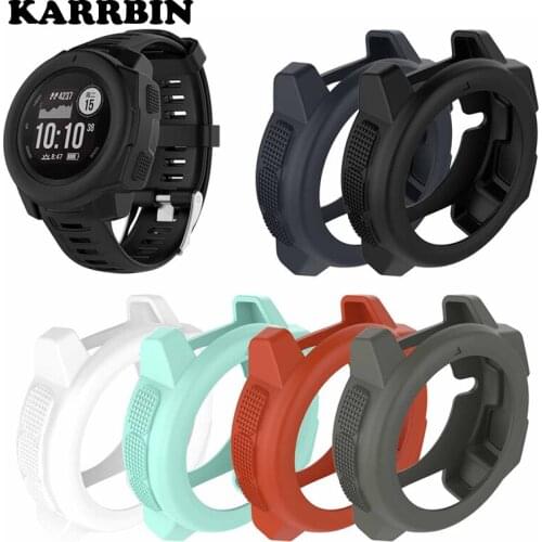 KARRBIN New Light-weight Soft Ultra-Slim TPU Protection Silicone Full for Garmin Instinct Case Cove Smartwatch Protective