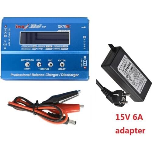 Skyrc Imax B6 V2 6A 60W Residual Identifier for Dji Mavic TB4X Nicd Lihv Nicd Pb battery Li-Ion with 15v 6a power adapter