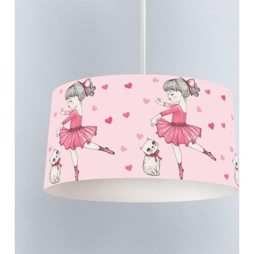 Lamp For Kids Bedrooms Light Chandelier for Living Room Childrens Room Red Ballerina Girl Cat Love Model 1426