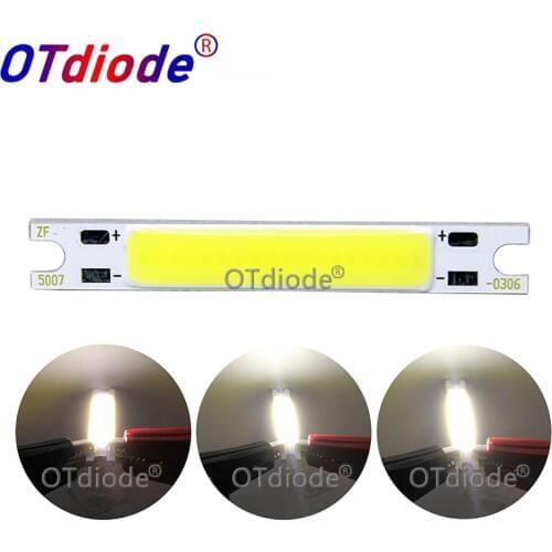 1-10PCS DC9-11V Warm Natural Cold White 3W 5W 50x7MM COB LED Strip Chip On Board Light Source for Wall Table Lamps DIY Lighting