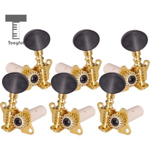 Tooyful 3R3L Machine Heads String Tuning Pegs Tuner Oval Button for Classical Guitar