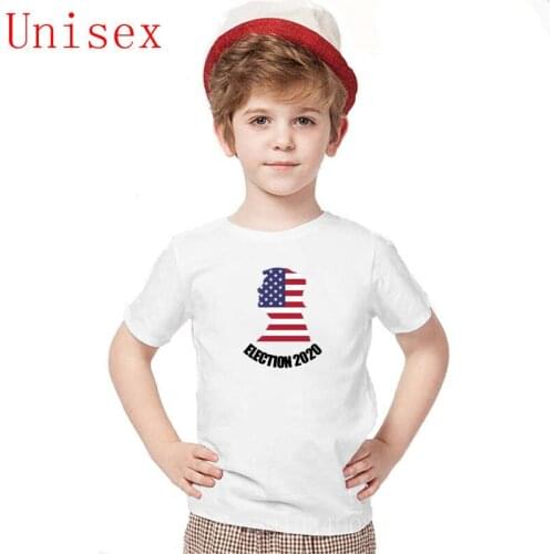 Trumph Election 2020 black Childrens T-shirt Donald kids Short Sleeves Cotton 2020 Hot Sale Apparel clothes boys tops for girl