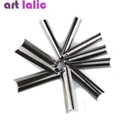 Convenience French Tips Smile Line Pink & White Cut Nail Art UV Gel Acrylic Essenial Tools 9 Sizes Cutter Edge Trimmer Template