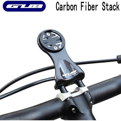 GUB Carbon Fibre Cycle Computer handle bar holder Bike Hold Table Bracket MTB Road Bicycle stem lamp Mount 16g blackolde 693