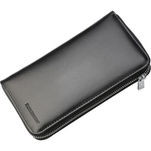 High Quality Luxury Women Clutch Wallets Leather Long Purses Business Large Capacity Wallet Double Zipper Phone Bag For Female