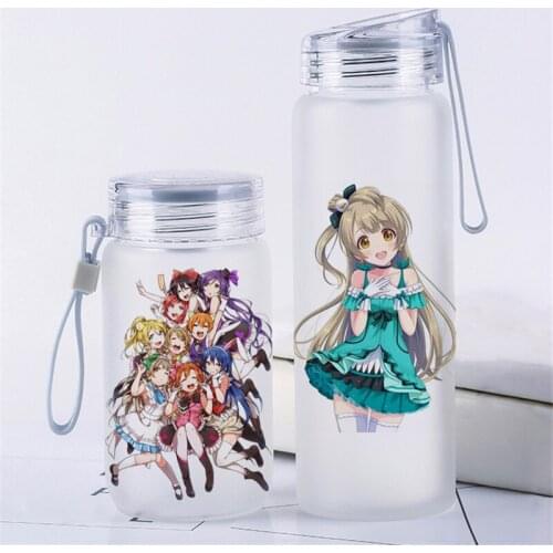 1 pcs New Anime LoveLive! Kotori Minami Portable Glass Water Bottle Travel Cup Cosplay Prop for Boy Girl Gift 360ML / 500ML