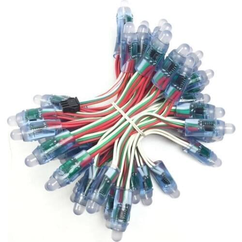 1000pcs 12mm WS2811 2811 IC Full Color Pixel LED Module Light DC 5V input IP68 waterproof RGB color Digital LED Pixel Light