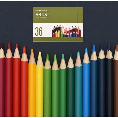 36pcs/lot KACO Color Pencils ARTIST Wood Color Pencils Set Artist Painting Oil Colored Pencil For Drawing Sketch Art Supplies