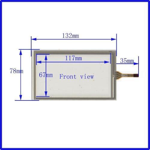 ZhiYuSun 4.8 inch 132*78 4 wire TOUCH SCREEN the glass touch for GPS this is compatible
