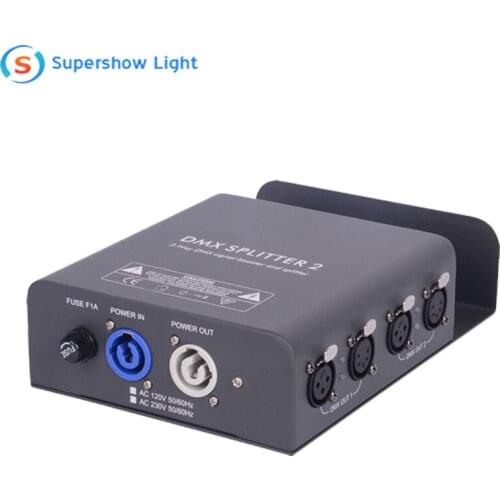 4 Way DMX Distributor Signal Amplifier Stage Light Splitter
