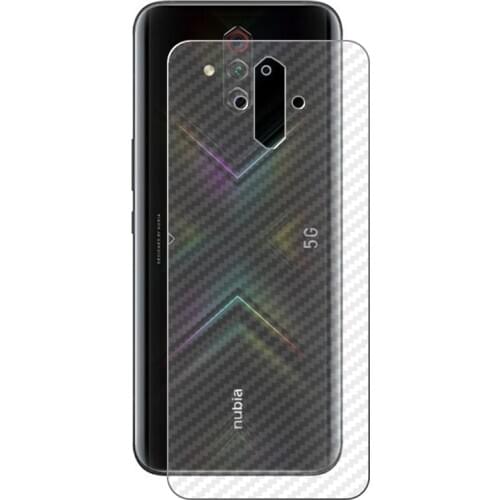 5pcs For ZTE nubia Play / Red Magic 5G Lite 3D Transparent Carbon Fiber Rear Back Film Stiker Screen Protector