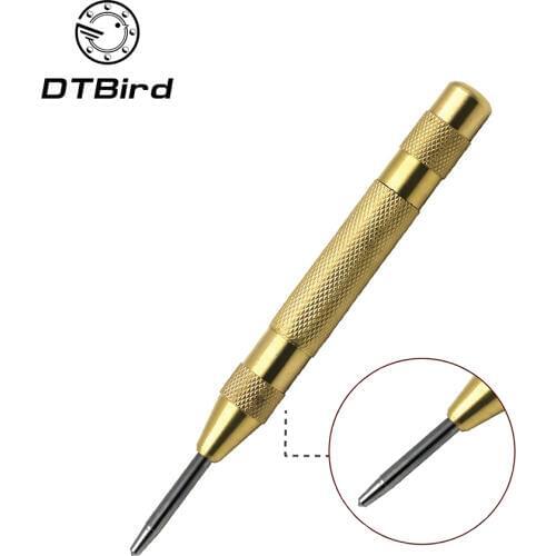 1pcs HSS Automatic Center Punch Spring Loaded Marking Drilling Tool For Steel Board Walls Starting Holes Tool Chisel Steel
