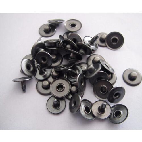 Free shipping 9.5mm brass rivet for jeans plating antique silver jeans button nail 200set