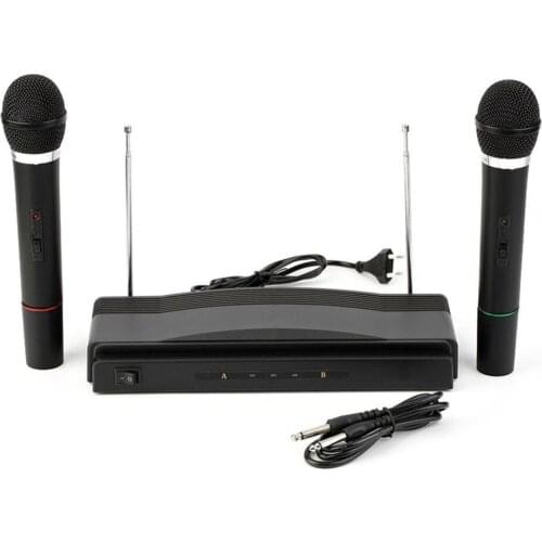 Wireless Professional Home Bar Wireless Microphone Receiver System Dual Handheld Mics Set For Studio Karaoke