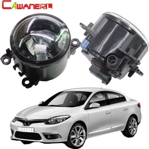 Cawanerl For 2010-2015 Renault Fluence L30 Saloon Car Fog Light Lampshade + LED / Halogen Bulb Daytime Running Light DRL 12V