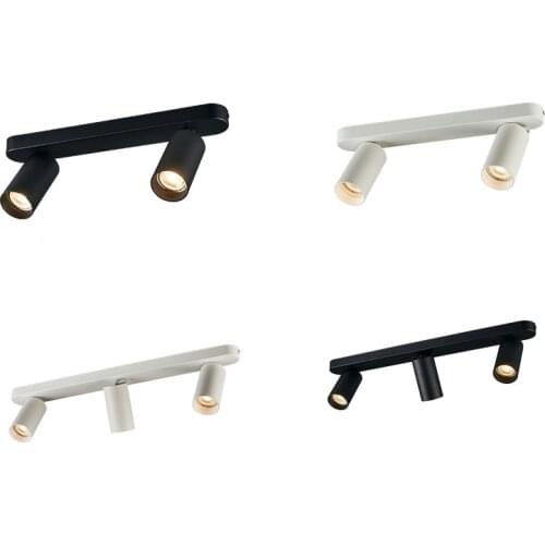 Dimmable multi-head spotlights surface-mounted ceiling anti-glare living room bedroom aisle long linear guide-free light 7W/12W