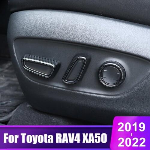 For Toyota RAV4 2019 2020 2021 RAV 4 XA50 Car Seat Adjustment Switch Knob Panel Trim Cover Trim Sticker Interior Accessories