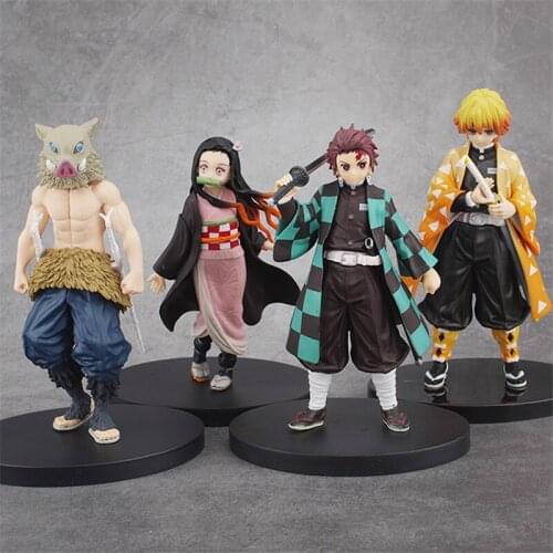 16CM Anime Figure Demon Slayer Figure Kamado PVC Model Toys Action Figures Tanjirou Nezuko Inosuke Kimetsu No Yaiba