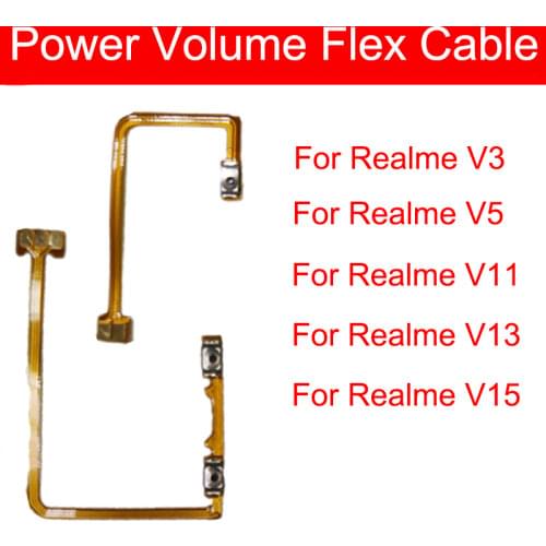 Power&Volume Flex Cable For Oppo Realme 7 C2 C3 V3 V5 X2 X7 XT 730G Pro 5G Power Volume Side Key Button Flex Ribbon Replacement