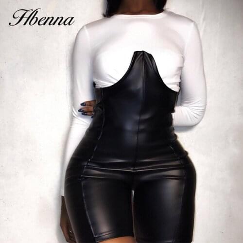 Hbenna Women's Leather Shorts