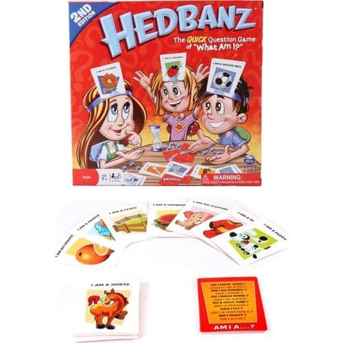 Hedbanz Game Children Parents Party Games The Quick Question of What am I Cards Board Game Funny Gadgets Novelty Toys