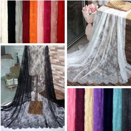 19 color eyelash lace trim accessories fabric DIY for clothing home wedding dress decorative 3 meters one pc