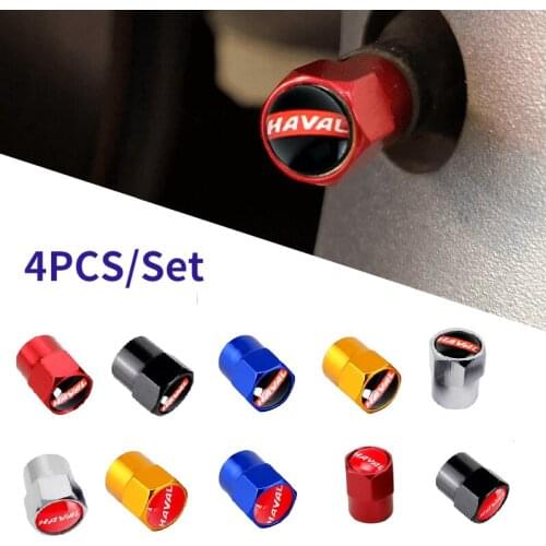 Metal Car Valve Caps for Haval Logo H3 H6 H2 H5 H7 H8 H9 H6 Sport Coupe M2 M4 T FEK Silah Tabanca Korna Wheel Styling Decoration