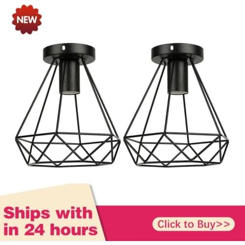Metal Wire Iron Lampshade Retro Chandelier Vintage Lamp Cage HangLamp Black Fashion Bedroom Lampshade Romantic Parlor HWC