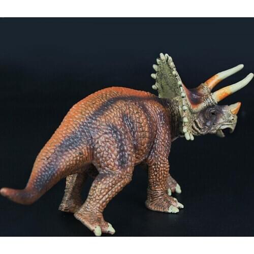 Simulation Triceratops Dinosaur Model PVC Plastic Hand For Children Gift Dinosaur Collection Painted Jurassic Toys Animal F4U2
