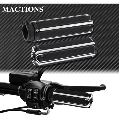 Motorcycle Universal 1"Handle Bar 25mm Hand Grips For Harley Sportster XL Touring Electra Glide Dyna Low Rider Softail FLSTC