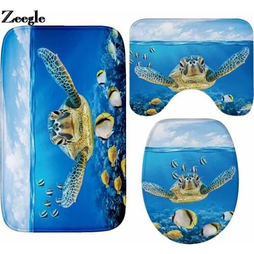 Washable Toilet Mat Memory Foam Toilet Seat Cover Mat U-Shaped Toilet Rug and Anti-slip Foot Mat Flannel Bathroom Carpet Rug