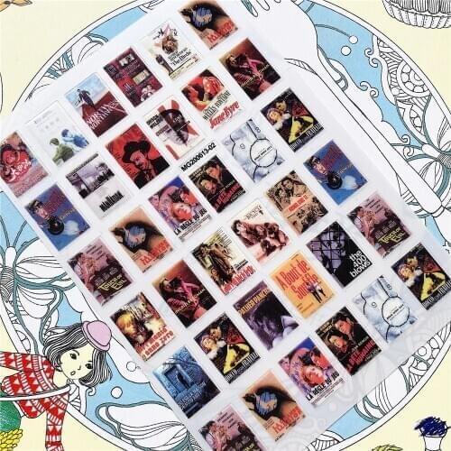 MG200613-02 MG200415-06 MG180525-12 Movie poster stamp 3D Back glue Nail Art Stickers Decals Sliders Nail ornament decoration