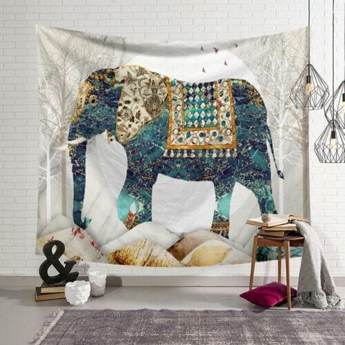 New Indian Elephant Tapestry Mandala Hippie Art Wall Hanging Tapestry Beach Towel Bedspread Throw YogaMat Table Cloth Home Decor