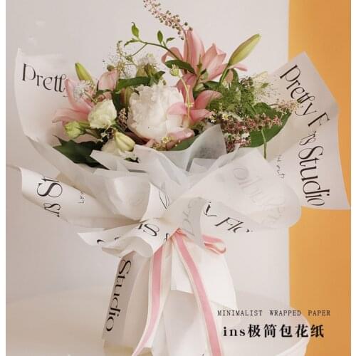 Simple Flowers Wrapping Paper Small Bouquets Valentines Gift Packaging Materials Gift Packaging Origami Paper Florist Supplies