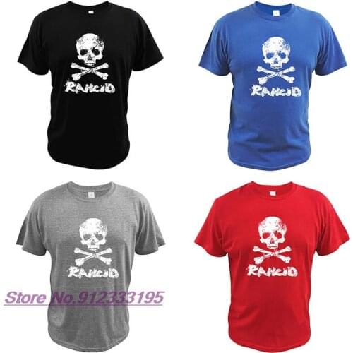 Rancid T Shirt Trouble Maker Telegraph Avenue Tshirt Punk Rock Band 100% Cotton Digital Print Premium Skull Tee Tops