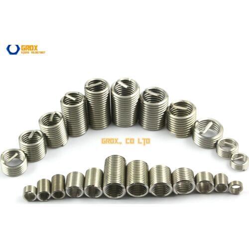 80 Pieces M6*1.0*3.0D 304 Stainless Steel Thread Insert Repair Insert