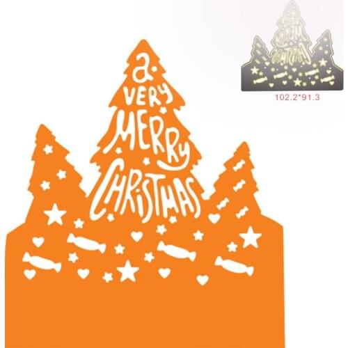 Merry Christmas Metal Cutting Dies For DIY Scrapbooking Decorative Embossing Handcraft Paper Cards Making Die 2021 New