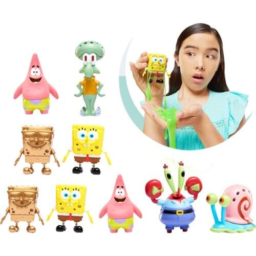 Squardward Patrick Blind Box Sandy Gary Spongebobed Doll Action Figure Adult Boys Anti-stress Girls Gift Squishy Slime Toys