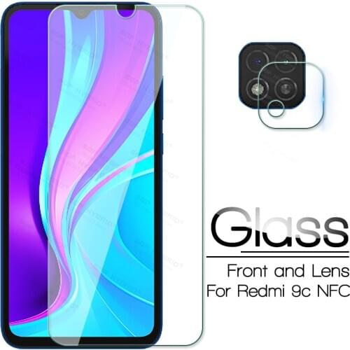 Camera glass for xiaomi redmi 9c nfc 9a protective glass on red mi 9c 9 c c9 redmi9c nfc 9a a redmi9a light hd screen film 1to2