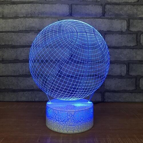 3D LED Night Lights Basketball with 7 Colors Light for Home Decoration Lamp Amazing Visualization Optical Illusion 3D L