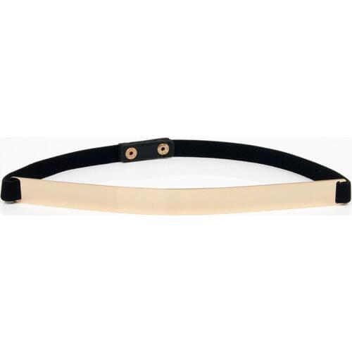 Women Punk Full Metal Mirror skinny Waist Belt 2019 Metallic Gold Plate 3cm Wide Chains Lady ceinture sashes for dresses RT41