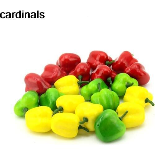 10pcs Artificial Fake Fruits and Vegetables Foam Red Chili For Wedding Decoration Scrapbooking Simulation Fake Flowers