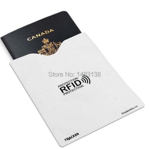 100pcs RFID Blocking Passport Secure Aluminum Sleeve Protector passport holder