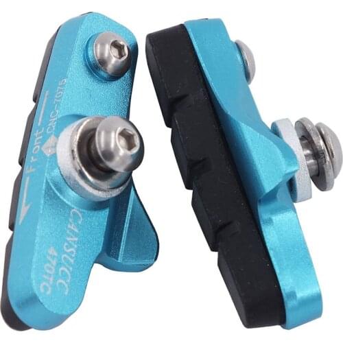 2PCS Road Bike Brake Pads Shoes For Alloy Rims Bicycle Brake Pads Shoes Tools Silent Bicycle Brake Pads Cycling Accessories
