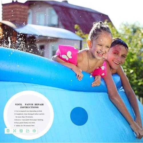20PC Newest Self Adhesive PVC Repair Patch Round Vinyl Pool Liner Patch Vinyl Rubber Boat Repair for Inflatable Boat Stickers
