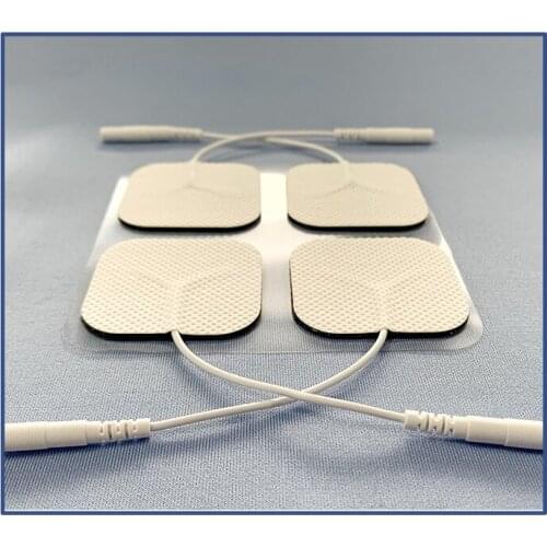 20Pieces High Quality Brown Electrodes Pads With Plug Hole 2.0mm For TENS/EMS Digital Therapy Machine Size 5*5cm 4*4cm free ship