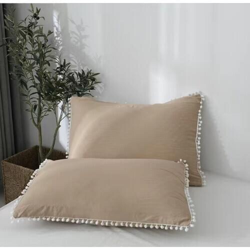 2020 New Pillow Cover Cotton Pillow Case Cushion 48cm x 74cm 8 Colors to Choose Softer Pillowcase Sleeping Pillow Case 2 pcs